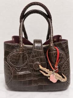 美品【チビナイル】最高級　マット　クロコダイル　トートバッグのサムネイル