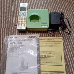 デジタルコードレス留守番電話機　SANYO　TEL-DJ3(G)のサムネイル
