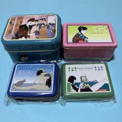 【希少】ダイソー 林静一 和コレクション 缶小物入れ 缶ケース 4点セット 希少】ダイソー 林静一 和コレクション 缶小物入れ 缶ケース 4点セット