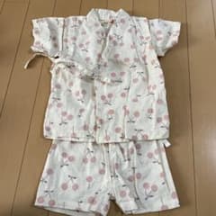 女の子用　甚平　くろわっさんすべべ80サイズのサムネイル