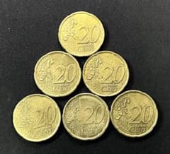 M1276【ユーロ20セント硬貨 発行国ドイツ 6枚セット】EURO20SENT