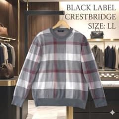 大きいサイズ】ブラックレーベル・クレストブリッジ チェック柄ニット 