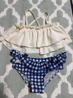プティマイン110cm フリル ギンガムチェック 水着のサムネイル