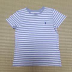 POLO RALPH LAUREN 水色ストライプ Tシャツ Sのサムネイル