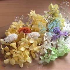 パステルカラー可愛いお色あじさい多め花材詰合せのサムネイル