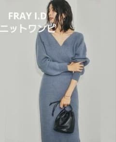 美品☆FRAY I.D ウールカシミヤカシュクールニットワンピース - メルカリ