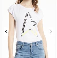 DENNY ROSE 半袖Tシャツ ホワイト 星柄 ロゴのサムネイル