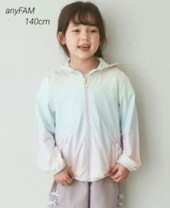 ❁anyFAM❁ＵＶ加工 レインボー グラデーション サラサラ パーカーのサムネイル