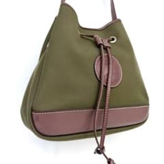 美品✨ ハンティングワールド サファリ 巾着 ショルダーバッグ カーキ 