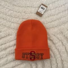 Stussy オレンジ ビーニー ストゥーシー 赤 ビーニー ota着用 レア Stussy CUFF BEANIE オレンジ 新品タグ付き - メルカリ