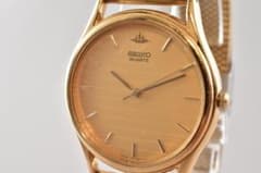 W489 SEIKO セイコー 7N01-8010 QZ ゴールド文字盤 メンズ - メルカリ