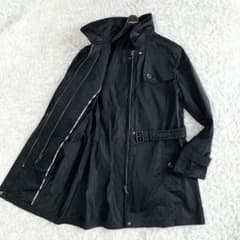美品 2way バーバリー トレンチコート ノバチェック ベルト 黒 40 超美品 BURBERRY バーバリー トレンチコート ノバチェック 黒 Mサイズ