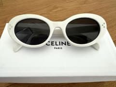 CELINE キャットアイサングラス ホワイト CL401931 - メルカリ