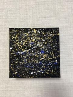 抽象画 スプラッターペインティング 小型キャンバスのサムネイル
