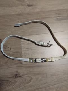 DIESEL ロゴ レザーベルト ホワイト