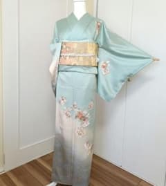 美品 正絹訪問着 しつけ糸付き フルセット4点 結婚式 宮参り 七五三
