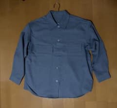 GU ブルーボタンシャツ 長袖のサムネイル