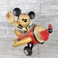ディズニー ミッキーマウス ヴィンテージ 飛行機 木製オブジェ 置物 ディズニー ミッキーマウス ヴィンテージ 飛行機 木製オブジェ 置物
