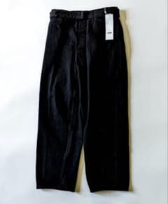 希少 真染 COMOLI 22SS 本店限定復刻 ベルテッドデニムパンツ 黒 1 