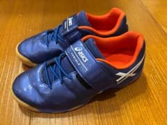 asics JUNIOLE フットサルシューズ 20.5 パープル/オレンジのサムネイル
