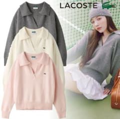 SNIDEL×LacosteスキッパーニットプルオーバーGRY - メルカリ