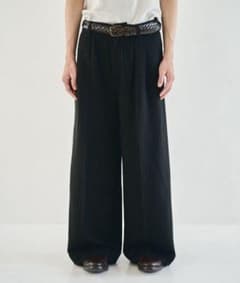Camphor wood 2タックワイドバギーフレアラメスラックス 2tuck wide baggy flare rame slacks / 2タックワイドバギーフレアラメ