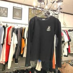 ♯144 STUSSYステューシー 長袖ロンTカットソーUSA製バックプリントS 