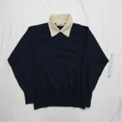 ■ミスクロエ 25404 ウール切替カラーニットセーター レディース