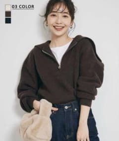 BASEMENT online ハーフジップニットのサムネイル