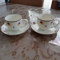 Adam & Eve カップ＆ソーサー 2客セット