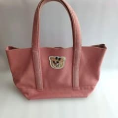 FEILER フェイラー オールドテディワッペントートバッグ ピンク 小