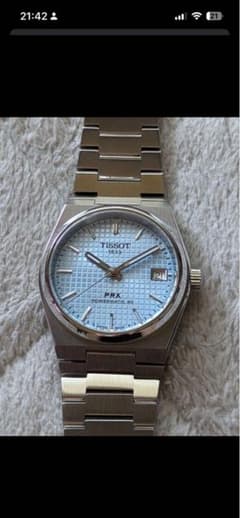 TISSOT PRX 35mm アイスブルー 付属品完備＋おまけ | Mercari