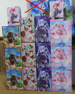 [최신 포함] 미소녀 미쿠 외 프라이즈 피규어 14점