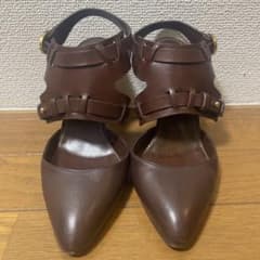 【セルジオロッシ】サイズ37 ブラウン レザー パンプスのサムネイル