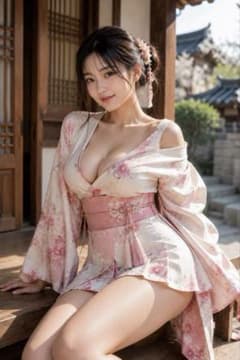 【W008】AI美女 画像 L版 写真プリント 生写真 作品 ポスター 和服のサムネイル
