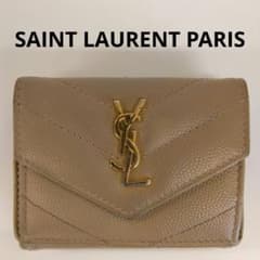 AQX29 サンローランパリ カサンドラ コンパクトウォレット 3つ折り財布