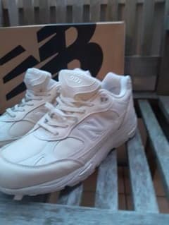 9.5 新品 NEW BALANCE M991OW イギリス製 レザー 白 - メルカリ