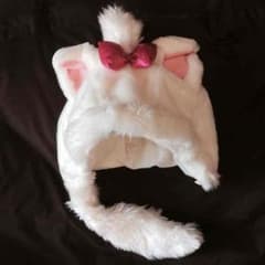 【美品】マリーちゃん 帽子 被り物 ディズニー 公式 58cm  スキー スノボのサムネイル