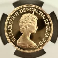 NGC準最高鑑定☆1983年イギリス1ソブリン プルーフ金貨☆PF69UC - メルカリ