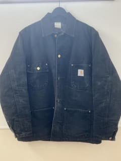 90s Carhartt ミシガンチョアコート ブラック フェード L相当星タグ