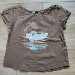 キッズ 半袖Tシャツ ブラウン 120cm　女の子のサムネイル