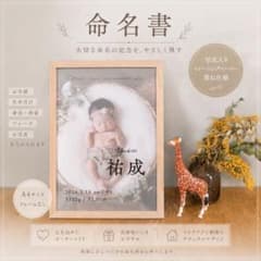 トレーシングペーパー命名書｜写真入り｜A4ポスター｜ポストカード｜ベビーポスターのサムネイル