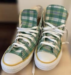 CONVERSE ALL STAR チェック柄 グリーン ハイカット26cmのサムネイル