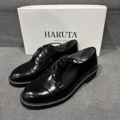 HARUTA レースアップシューズ プレーントゥ 本革 23EE 黒 SF370 - メルカリ