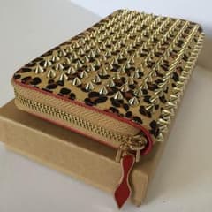 値引き！新品 送料無料 スタッズ 長財布 ヒョウ柄 レオパードのサムネイル
