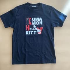 くまモン ハローキティ コラボ Tシャツ ブラック Mサイズ
