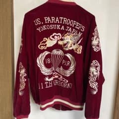 YOKOSUKA スカジャン Lサイズ 赤のサムネイル