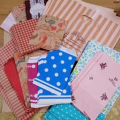ラスト1点　角袋平袋いろいろ入ったラッピング袋セット　まとめ売り100枚のサムネイル