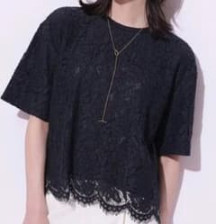 【Arpege story】レースブラウスTシャツ ネイビー Arpege story】レースブラウスTシャツ ネイビー - メルカリ