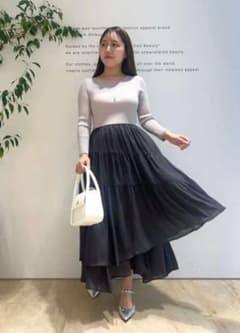 1回着用 アプワイザーリッシェ シアーイレヘムドッキングワンピース 1S